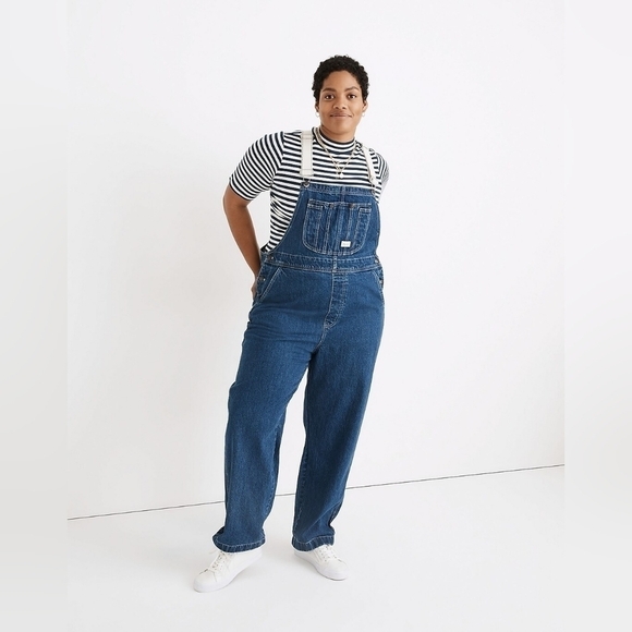 Madewell Workwear collection denim oversized overalls sz XL - Picture 1 of 14